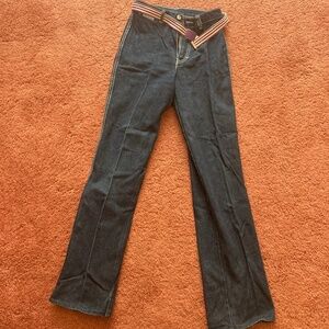 Vintage 1970s Gitano Jeans 100% Cotton 27" waist Size 11/12
